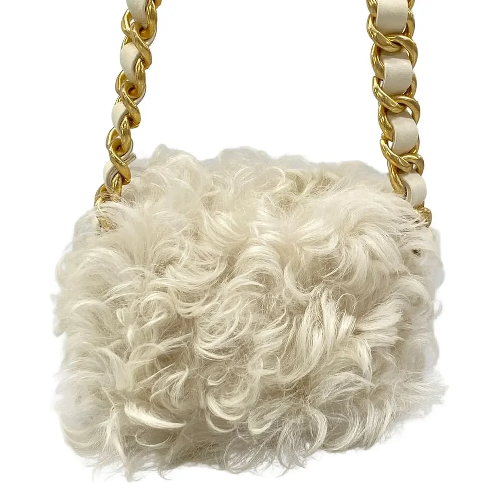 Chanel Shoulder Bag Lambskin Fur - Picture 3 of 16